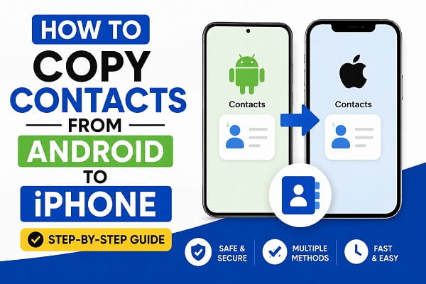 How to Copy Contacts From Android to iPhone (Step-by-Step) How to Copy Contacts From Android to iPhone (Step-by-Step)