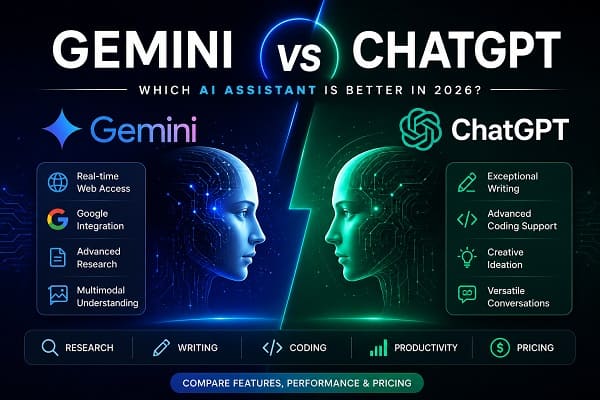Gemini vs ChatGPT: Which AI Assistant Is Better in 2026? Gemini vs ChatGPT: Which AI Assistant Is Better in 2026?