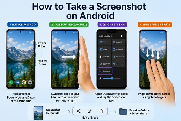 How to Take a Screenshot on Android (All Methods Explained) How to Take a Screenshot on Android
