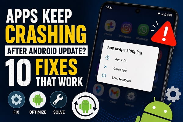 Apps Keep Crashing After Android Update? 10 Fixes That Work Apps Keep Crashing After Android Update? 10 Fixes That Work
