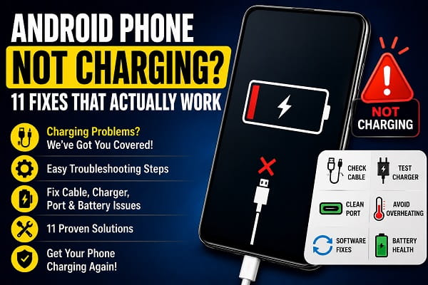 Android Phone Not Charging? 11 Fixes That Actually Work Android Phone Not Charging? 11 Fixes That Actually Work