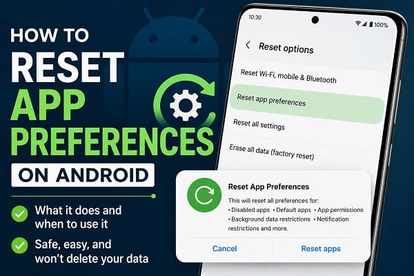 Reset App Preferences on Android: How to Use It Reset App Preferences on Android settings