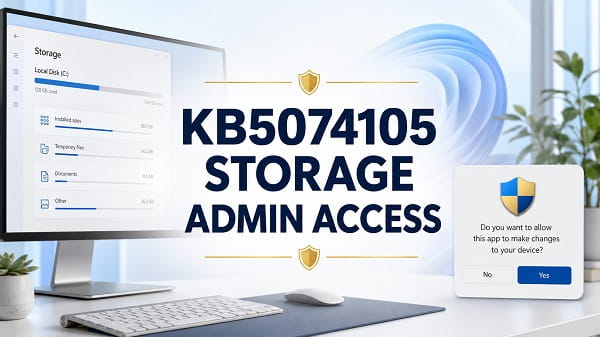 Windows 11 KB5074105 Storage Admin Access Explained Windows 11 KB5074105 Storage admin access and UAC prompt