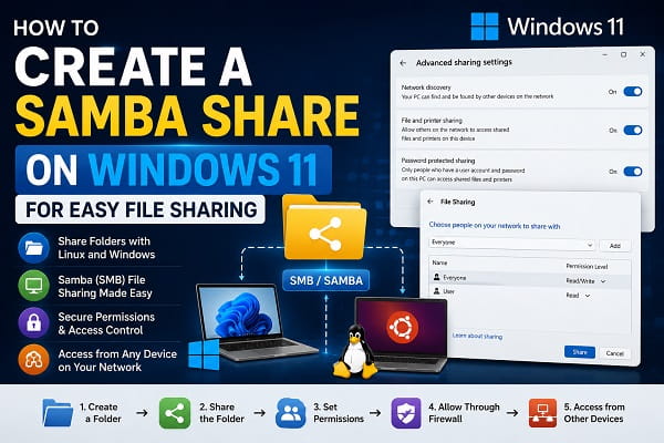 How to Create a Samba Share on Windows 11 for Easy File Sharing Creating a Samba share on Windows 11 for network file sharing