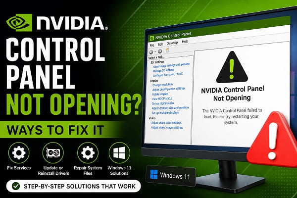 NVIDIA Control Panel Not Opening? Ways to Fix It NVIDIA Control Panel not opening on Windows 11 and troubleshooting steps