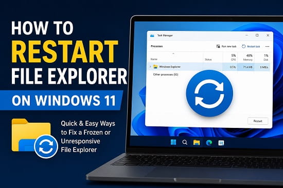 How to Restart File Explorer on Windows 11 Restarting File Explorer on Windows 11 using Task Manager