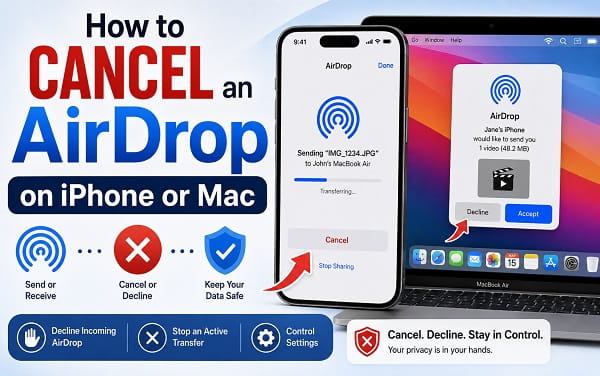 How to Cancel AirDrop on iPhone or Mac How to Cancel AirDrop on iPhone or Mac