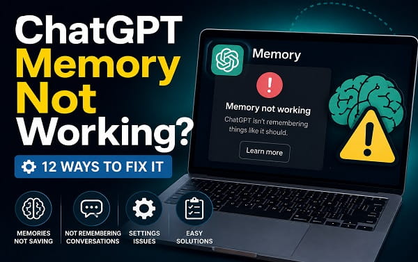 ChatGPT Memory Not Working? 12 Ways to Fix It ChatGPT Memory Not Working? 12 Ways to Fix It