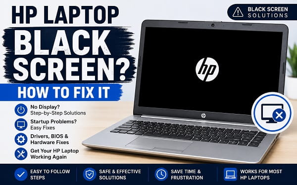 HP Laptop Black Screen? How to Fix It HP laptop black screen troubleshooting guide