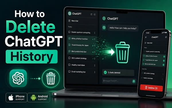How to Delete ChatGPT History on Web, iPhone, and Android