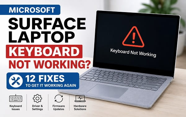 Microsoft Surface Laptop Keyboard Not Working? 12 Fixes Microsoft Surface Laptop keyboard not working troubleshooting guide