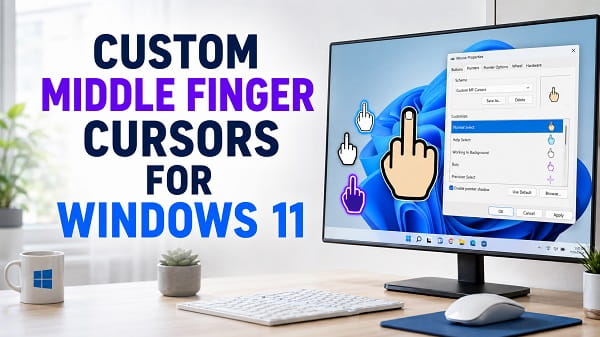 Custom Middle Finger Cursors for Windows 11 Custom middle finger cursors for Windows 11 with GTA-style and animated pointer options