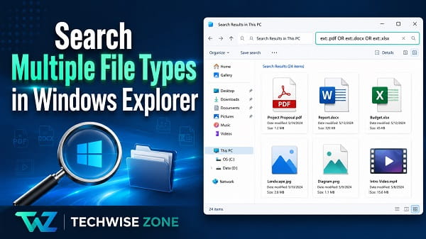 How to Search for Multiple File Types in Windows Explorer Search Multiple File Types in Windows Explorer