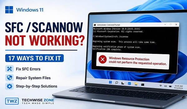 SFC /Scannow Not Working? 17 Ways to Fix It SFC /Scannow Not Working? 17 Ways to Fix It