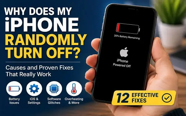 iPhone randomly turning off with battery remaining on the screen