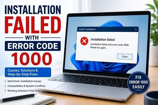 How to Fix Installation Failed With Error Code 1000 How to Fix Installation Failed With Error Code 1000