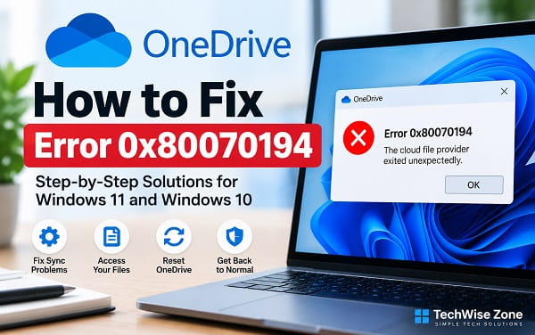 How to Fix OneDrive Error 0x80070194 How to Fix OneDrive Error 0x80070194