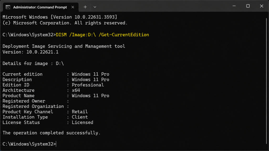 dsim error 0x800f0915