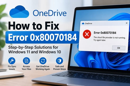 How to Fix OneDrive Error 0x80070184 How to Fix OneDrive Error 0x80070184